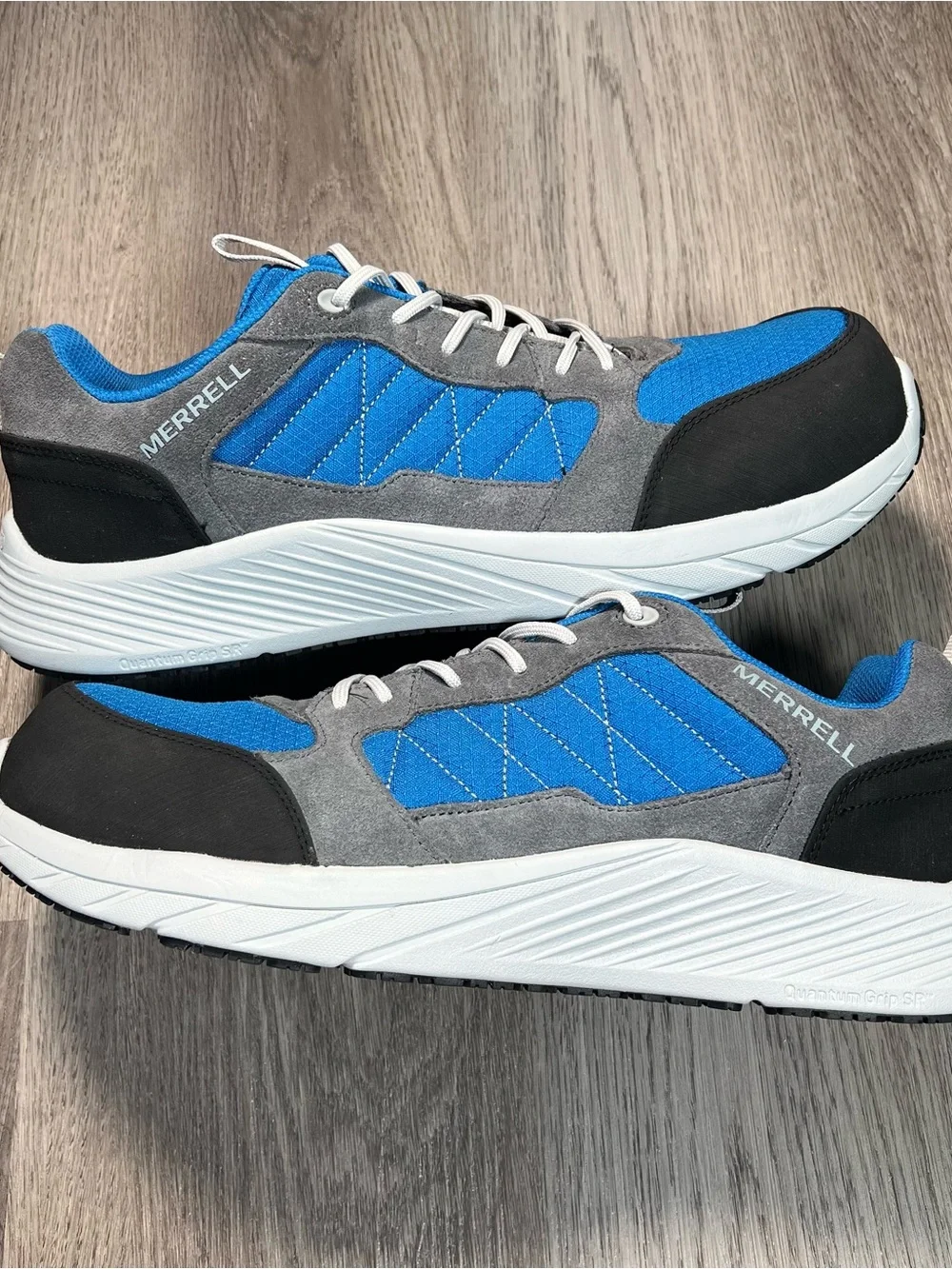 New Merrell Work Alpine Sneaker CF Work Shoes Men's 13 Blue Gray Safety Toe